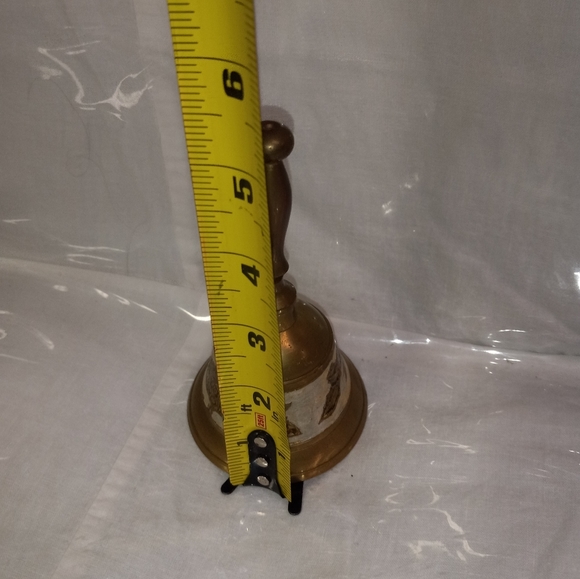 ✅Solid Brass Vintage Dinner Bell Ornament with 3D Etchings RARE - Picture 6 of 6